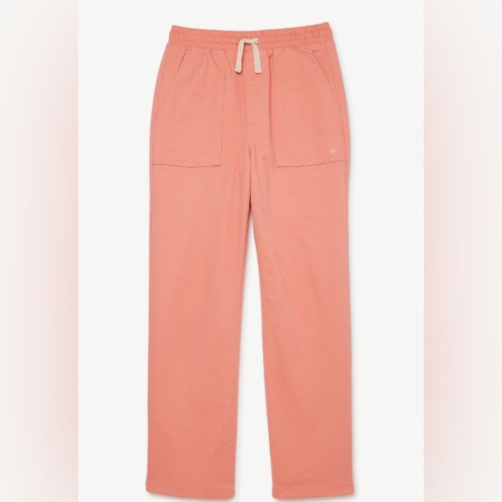 Free Assembly Boy Dock Pants Coral Orange NWT a size Small 6/7 elastic waistband